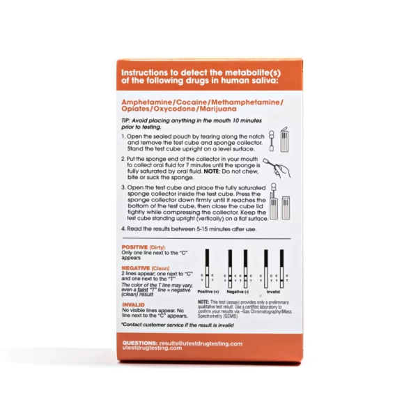 Package Instructions for the salvia drug testing kit
